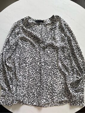 Banana Republic Leopard Balloon Sleeve Blouse
